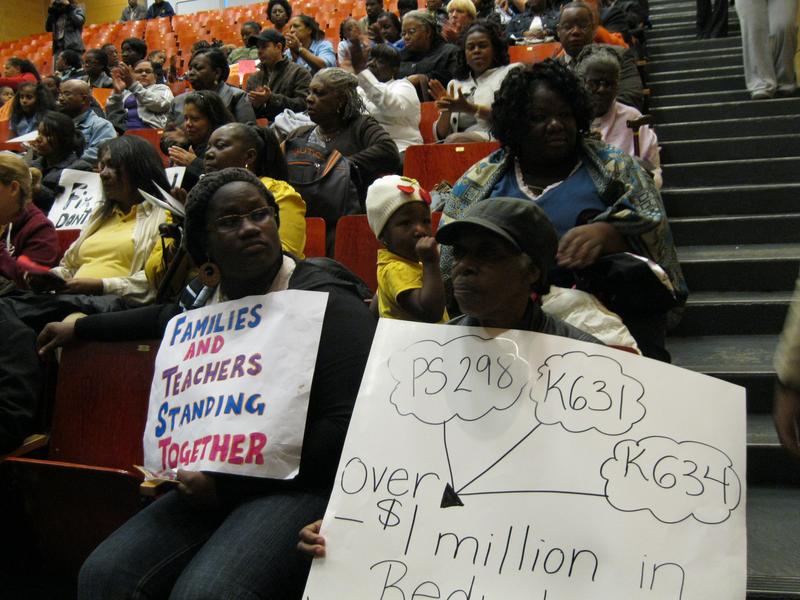 Parents and teachers at the chancellor's town meeting in Brownsville urged him not to close three struggling schools